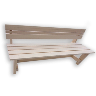 Скамья со спинкой 1,4м (осина) Скамья со спинкой 1,4м (осина)