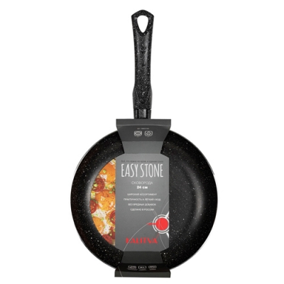 Сковорода 240 мм, 1 руч., б/кр, а/п. Easy Stone. Алюминий марки А5 арт.6824152