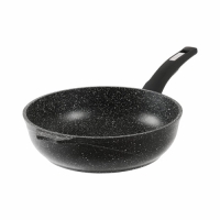 Сотейник 26 см с несъемной ручкой без крышки АП Гранит black арт.263802 Сотейник 26 см с несъемной ручкой без крышки АП Гранит black арт.263802