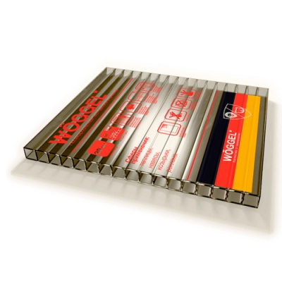 Сотовый поликарбонат Woggel 8 мм х 2,1м x 6м БРОНЗА (1,25 кг/м2)