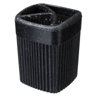 Стакан для зубных щеток 'velvet' 90х90х119мм, 0,65л (черный гранит) арт.4332395 Бытпласт