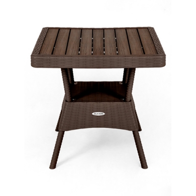 Стол пластиковый "Ola Dom" арт.S-GS01 квадратный (коричневый)