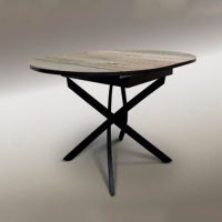 Стол "Смит" круглый (пл дуб вотан) р-р900*900/300(бабоч) царг пояс(венге),мет опоры черн мат г.Пенза Стол "Смит" круглый (пл дуб вотан) р-р900*900/300(бабоч) царг пояс(венге),мет опоры черн мат г.Пенза