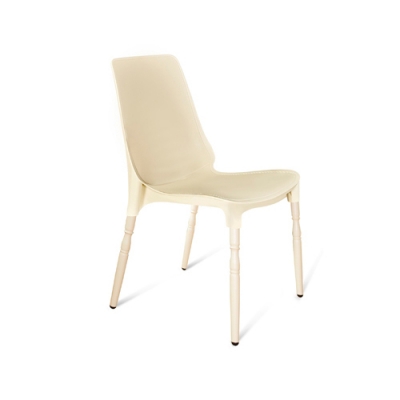 Стул пластик SHT-S75 бежевый (каркас металл ваниль SHT-S424) арт.138485