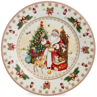 Тарелка закусочная lefard "Дед мороз" 20,5см 85-1722 Тарелка закусочная lefard "Дед мороз" 20,5см 85-1722