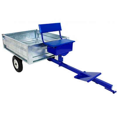 Телега-прицеп VALRUS к мотоблоку ТПЦ 300, оцинкованная (гофрокороб) 1250х1000х330мм откидной борт