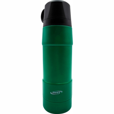 Термос "Ампир" (Зеленый изумруд) KN-1,0 с кнопкой арт.2с100 (г.Аша)