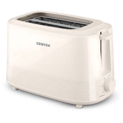 Тостер Centek СТ-1433 (слон кость) 700Вт, 6 ур. прожарки, 2 тоста, поддон, стоп, регул-ка румяности Тостер Centek СТ-1433 (слон кость) 700Вт, 6 ур. прожарки, 2 тоста, поддон, стоп, регул-ка румяности