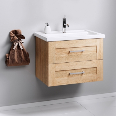 Тумба Marigold 60 подвесная, Юстус/Белый (под раковину Фостер-60)