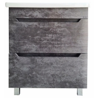 Тумба СТОУН 80 темный бетон,напольная , 2 ящика, под умыв. Como-80 Тумба СТОУН 80 темный бетон,напольная , 2 ящика, под умыв. Como-80