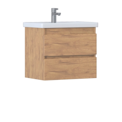 Тумба Vigo Fusta 600-0-2 навесная, дуб золотой (в разборе) (под умывальник Фостер-60)