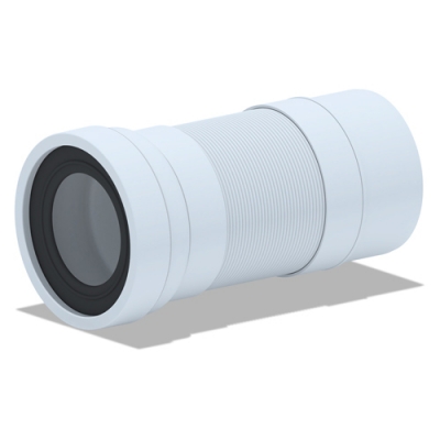 Удлинитель АНИ Пласт гибкий для унитаза угол 90 градусов короткий выпуск 110мм. (К721R)