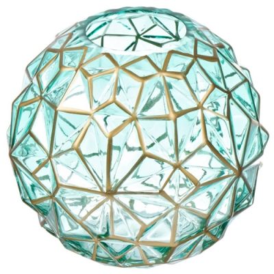 Ваза стекло, настольная, 18 см, Y6-6346, голубая (426346) Ваза стекло, настольная, 18 см, Y6-6346, голубая (426346)