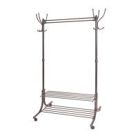 Вешалка гардеробная с полками Nika ВГП90-6/А медный антик