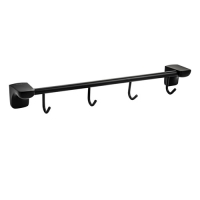 Вешалка с четырьмя крючками, прямая, чёрного цвета 76205 TITAN Вешалка с четырьмя крючками, прямая, чёрного цвета 76205 TITAN