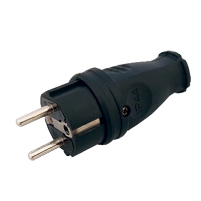 Вилка электрическая прямая каучук 2P+E 16А 250В IP44 VKL electric 1201712
