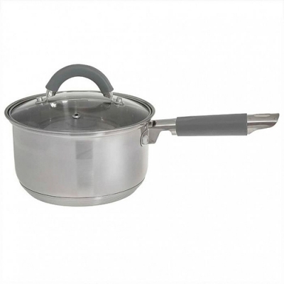 WEBBER BE-361/2 Ковш 2,1л со стекл.крышкой, 16*9,5 см, нерж.сталь, капсул. индукци. дно (6)