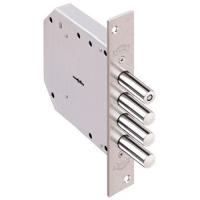 Замок врез. Базальт 1.05.01 никель, сувальдный, стержни 4шт, диаметр 14мм