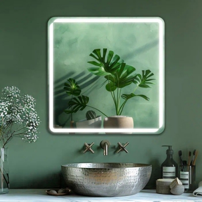 Зеркало Эдинбург 80х80 С LED подсветкой, диммер, ПВХ корпус