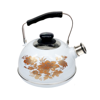 Чайник 2,5л.(подвиж.ручка)-белый/олимпия (декор- нерж.сталь) ТМ04/25/03/15