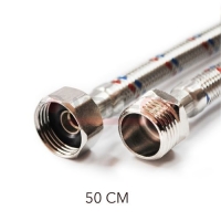 Гибкая подводка для воды VALFEX нерж.сталь 1/2 В-Н 50 см (150)