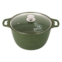 Кастрюля 6л со стеклянной крышкой, АП линия "Trendy style" ( malachite) "Kukmara" к61tsml Кастрюля 6л со стеклянной крышкой, АП линия "Trendy style" ( malachite) "Kukmara" к61tsml