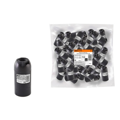 Патрон Е14 подвесной, термостойкий пластик, черный, TDM (SQ0335-0053)