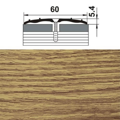 Профиль стыкоперекрывающий ПС 07. 1350. 084 дуб универсальный