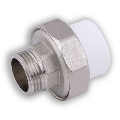 Муфта комб.разъём (американка) с нар. резьбой 32x1 (60/15) (Valfex) БЕЛАЯ