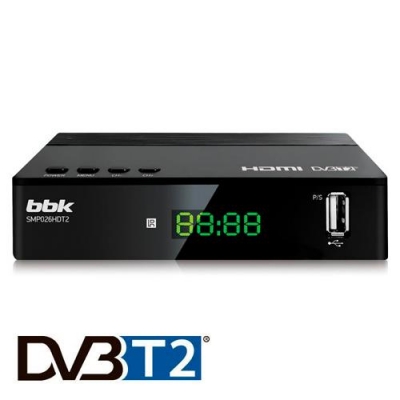 DVB-T2 ресивер BBK SMP026HDT2 черный