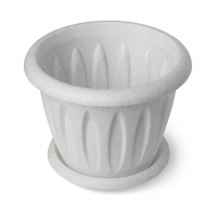 Горшок для растений "Фелиция" 0.9л Д140 с поддоном мрамор С102 г.Барнаул