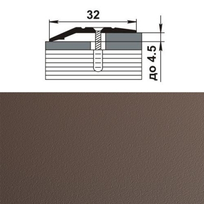 Профиль разноуровневый ПР 03.1350.03 шоколад