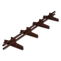 Снегозадержатель трубчатый NewLine D25 мм, 3м, 4 опоры, коричневый шоколад (RAL8017)