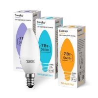 Светодиодная лампа Sweko 42 серия 42LED-C35-7W-230-6500K-E14 (38553)