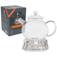 Чайник заварочный на подставке AROMA, объем:1000 мл (боросиликатное стекло, фильтр из нерж.стали) ар
