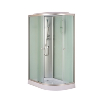 Душ. кабина HD-KU12080LFL LOW 120x80х215 без г/м, рифленые задние стекла, рифленые перед. стекла, ни