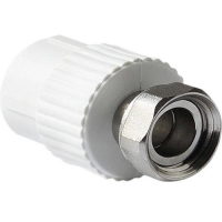 Муфта с накидной гайкой 25х1" (100/25) (Valfex) БЕЛАЯ "ВАЛФ-РУС"