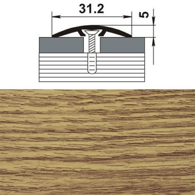 Профиль стыкоперекрывающий ПС 04-2. 900.084 дуб универсальный Профиль стыкоперекрывающий ПС 04-2. 900.084 дуб универсальный