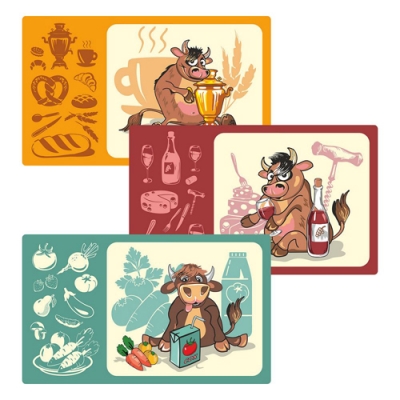 Разделочная доска Забавный бычок. Размер 29х17см МТ88-384