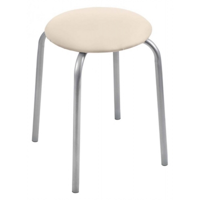 Табурет Классика-2 на 4-х опорах (круглое сидение) слон кость ТК02