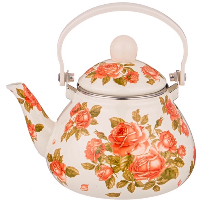 Чайник agness эмалированны с фильтром из нжс, 1,3 л, серия "Корейская роза" 934-395