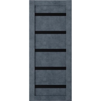 Дверь Эк шпон "Техно-Лайт 5" Бетон Графит 70 ост.черн