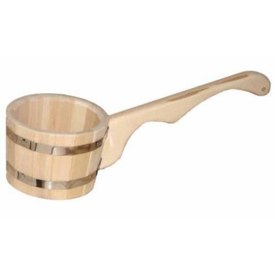 Ковш - черпак 1,5 л. бондарный с горизонтальной ручкой Банные штучки/5 3591