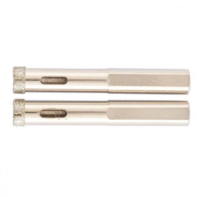 Сверло алмазное по керамограниту, 12 х 67 мм, 3-гранный хвостовик 2 шт.// Matrix арт.726123