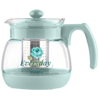 Чайник заварочный MENTOLO, 950 мл из жаропрочного стекла с фильтром из нерж стали арт.009368