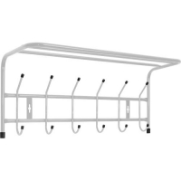 Вешалка настенная с полкой 600х238х268 мм (6 крючков) ВП6 серебро Вешалка настенная с полкой 600х238х268 мм (6 крючков) ВП6 серебро