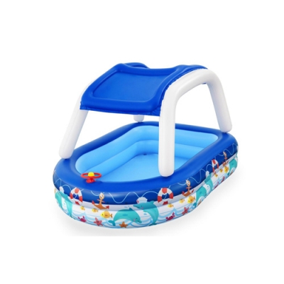 Бассейн надувной с навесом от солнца 2.13*1.55*1.32м Sea Captain Family Pool Bestway 54370 арт.00894