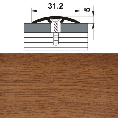 Профиль стыкоперекрывающий ПС 04-2. 1350.092 вишня Профиль стыкоперекрывающий ПС 04-2. 1350.092 вишня