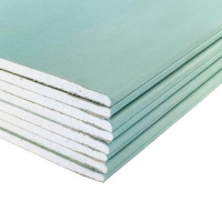 Гипсокартон 2500х1200х12,5 ВЛАГОСТОЙКИЙ (плита строит. для сухой штукатурки стен) Гипсокартон 2500х1200х12,5 ВЛАГОСТОЙКИЙ (плита строит. для сухой штукатурки стен)