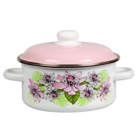 Кастрюля цил. 1,5л, белосн., Азалия, 6RB161M Кастрюля цил. 1,5л, белосн., Азалия, 6RB161M